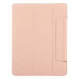 For iPad Pro 12.9 inch (2020) Horizontal Flip Ultra-thin Double-sided Clip Fixed Buckle Magnetic PU Leather Tablet Case With Three-folding Holder & Sleep / Wake-up Function(Gold)