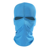 Balaclava Style Unisex Elastic Lycra Dual Holes Biking Head Mask(Blue)