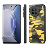 For vivo X90 Camouflage Leather Back Cover Phone Case(Yellow)