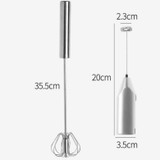 Household Appliance Mini Handheld Cream Egg Beater, Size:L(Semi-automatic + Electric)