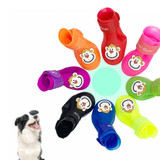 Pet Cartoon Silicone Rain Boots Waterproof Non-Slip Cold-Resistant Dog Shoes, Size: S(Orange)