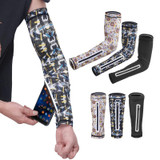 Sports Multi-Function Sunscreen Ice Sleeves with Zipper Pocket, Size: S(Black Long Version)