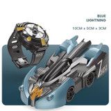 Remote Control Wall Climbing Car Mini Electric Remote Control Car Children Toy(Blue Lightning Watch RC Edition)