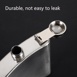 Portable Stainless Steel Hip Flask Set With Wine Glass Funnel(7OZ Jack Black Core)