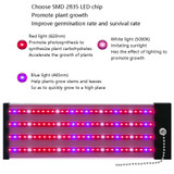 LED Growth Lamp Full Spectrum Plant Light Tube, Style: Small Double Row 30cm(EU Plug)
