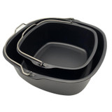 For Square 3.8-8qt Air Fryer Square Non-Stick Cake Basket Baking Tray, Style: 8inch With Ear