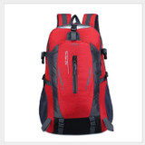 Large-capacity Travel Mountaineering Bag Men and Women Outdoor Sports Leisure Nylon Waterproof Backpack(Red)