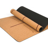 183X68cm Natural Cork TPE Yoga Mat Fitness Mats Pilates Non-slip Yoga Mats(Brown)