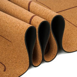 183X68cm Natural Cork TPE Yoga Mat Fitness Mats Pilates Non-slip Yoga Mats(Brown)