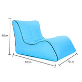 BB1803 Foldable Portable Inflatable Sofa Single Outdoor Inflatable Seat, Size: 90 x 70 x 65cm(Sky Blue)