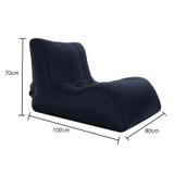 BB1803 Foldable Portable Inflatable Sofa Single Outdoor Inflatable Seat, Size: 100 x 80 x 70cm(Black)