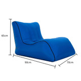 BB1803 Foldable Portable Inflatable Sofa Single Outdoor Inflatable Seat, Size: 90 x 70 x 65cm(Navy)