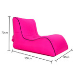 BB1803 Foldable Portable Inflatable Sofa Single Outdoor Inflatable Seat, Size: 100 x 80 x 70cm(Rose Red)