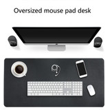 Multifunction Business Double Sided PU Leather Mouse Pad Keyboard Pad Table Mat Computer Desk Mat, Size: 80 x 40cm(Blue + Yellow)