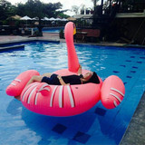 Inflatable Flamingo Shaped Floating Mat Swimming Ring, Inflated Size: 190 x 200 x 130cm
