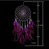 Creative Weaving Crafts Car Ornaments Dreamcatcher Wall Hanging Jewelry(Pink)