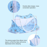 Cartoon Installation-free Foldable Baby Newborn Bed Mosquito Net with Bracket(Beige Elephant)
