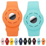 Anti-scratch Shockproof Silicone Bracelet Strap Protective Cover Case For AirTag(Orange)