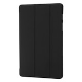 For Samsung Galaxy Tab S9 3-Fold Holder Silicone Leather Tablet Case(Black)