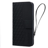 For Xiaomi Redmi Note 12S Business Diamond Buckle Leather Phone Case with Lanyard(Black)