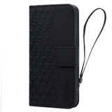 For Xiaomi Redmi Note 12 Pro 5G Global Business Diamond Buckle Leather Phone Case with Lanyard(Black)