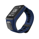 For Tomtom 2 / 3 Universal Silicone Watch Band(Dark Blue)