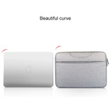 Breathable Wear-resistant Shoulder Handheld Zipper Laptop Bag, For 12 inch and Below Macbook, Samsung, Lenovo, Sony, DELL Alienware, CHUWI, ASUS, HP(Grey)