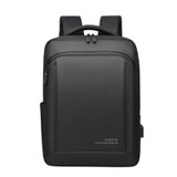 OUMANTU 9007 Business Laptop Backpack Oxford Cloth Large Capacity Schoolbag with External USB Port(Black)