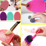 Silicone Cleaning Cosmetic Make Up Washing Brush Cleaner Scrubber Tool(Purple)