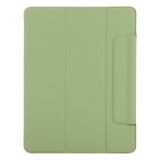 For iPad Pro 12.9 inch (2020) Horizontal Flip Ultra-thin Double-sided Clip Fixed Buckle Magnetic PU Leather Tablet Case With Three-folding Holder & Sleep / Wake-up Function(Grass Green)