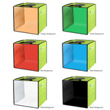 PULUZ 30cm Folding  High 97 CRI Ring Light Photo Lighting Studio Shooting Tent Box Kit with 6 Colors Backdrops (Black, White, Orange, Red, Green, Blue), Unfold Size: 30cm x 30cm x 30cm(Green)