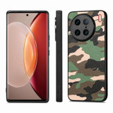 For vivo X90 Pro Camouflage Leather Back Cover Phone Case(Green)