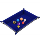 2 PCS PU Leather Folding Hexagonal Dice Game Bar Club Dice Storage Tray(Blue)