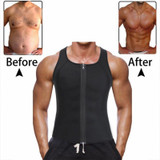 Men Zipper Vest Abdomen Corset Fitness Clothing, Size:S(Grey)