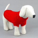 High-elastic Solid Color Dog Sweater Teddy Dog Clothes, Size:XL(Red)