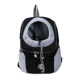 Outdoor Pet Dog Carrier Bag Front Bag Double Shoulder Portable Travel Backpack Mesh Backpack Head, Size:L(Black)