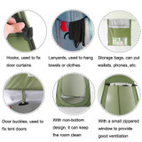Outdoor Camping Toilet Changing Tent Automatic Shower Bathing Tent, Style: Single Person(Green)