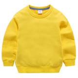 Autumn Solid Color Bottoming Children's Sweatshirt Pullover, Height:120cm(Yellow)