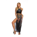 Women Printed Slim Slimming Long Skirt (Color:Free Size Size:BEQ004)