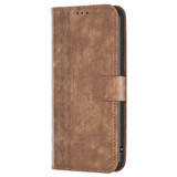 For Xiaomi 12 Pro Plaid Embossed Leather Phone Case(Brown)