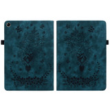 For Realme Pad 10.4 / Pad 5G 10.4 Butterfly Rose Embossed Leather Tablet Case(Dark Blue)