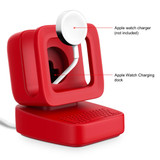 For Apple Watch 44/42/40/38mm Retro Watch Stand Holder(Red)