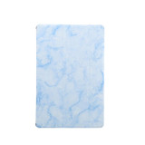 For Samsung Galaxy Tab S8+ / Tab S8 Plus /  Tab S7 FE / Tab S7+ / T970 Marble Texture Pattern Horizontal Flip Leather Case, with Three-folding Holder & Sleep / Wake-up Function(Blue)