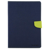 GOOSPERY FANCY DIARY for iPad Air Cross Texture Leather Case with Card Slot & Holder & Wallet(Navy Blue)
