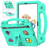 For Samsung Galaxy Tab S7 T870 Handle Kickstand Children EVA Shockproof Tablet Case(Mint Green)