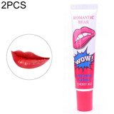 2 PCS Easy Peel Off  Long Lasting Lip Gloss Waterproof Matte  Lipstick Women Cosmetic(Cherry red)