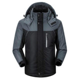 Men Winter Thick Fleece Waterproof Outwear Down Jackets Coats, Size: XXL(Black)