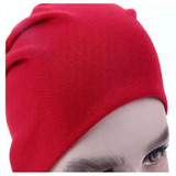 Men Candy Colors Knit Sleeve Cap Hip-hop Cap, Hat Size:One Size(Rose Red)