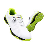 PGM Golf Breathable Rotating Buckle Sneakers Outdoor Sport Shoes for Men(Color:White Green Size:42)
