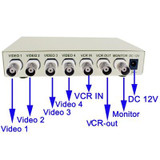 CCTV Color Quad Security Video 4 Channel Processor Divider(White)